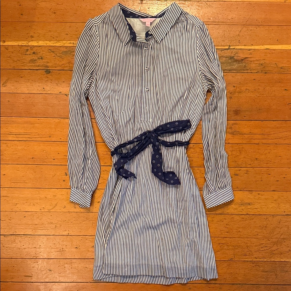 Lilly Pulitzer Navy and White Striped Dress